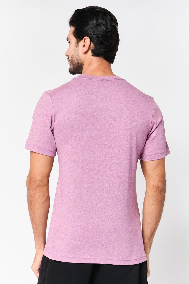 Adidas Men Sportswear Fit Short Sleeve Outdoor T-Shirt, Mauve - Image 4
